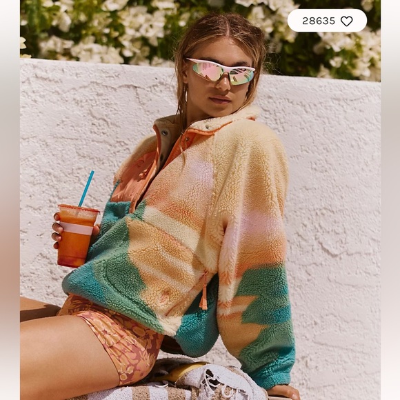 Hit The Slopes Printed Pullover: Sunfaded Horizon Combo - Picture 3 of 4